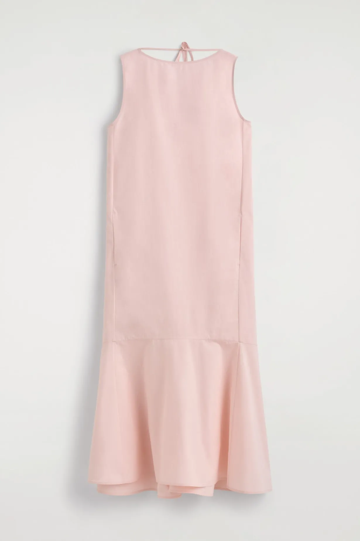 DROPPED-HEM COTTON MIDI DRESS