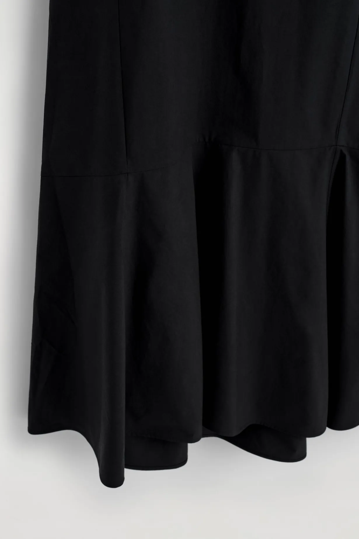 DROPPED-HEM COTTON MIDI DRESS