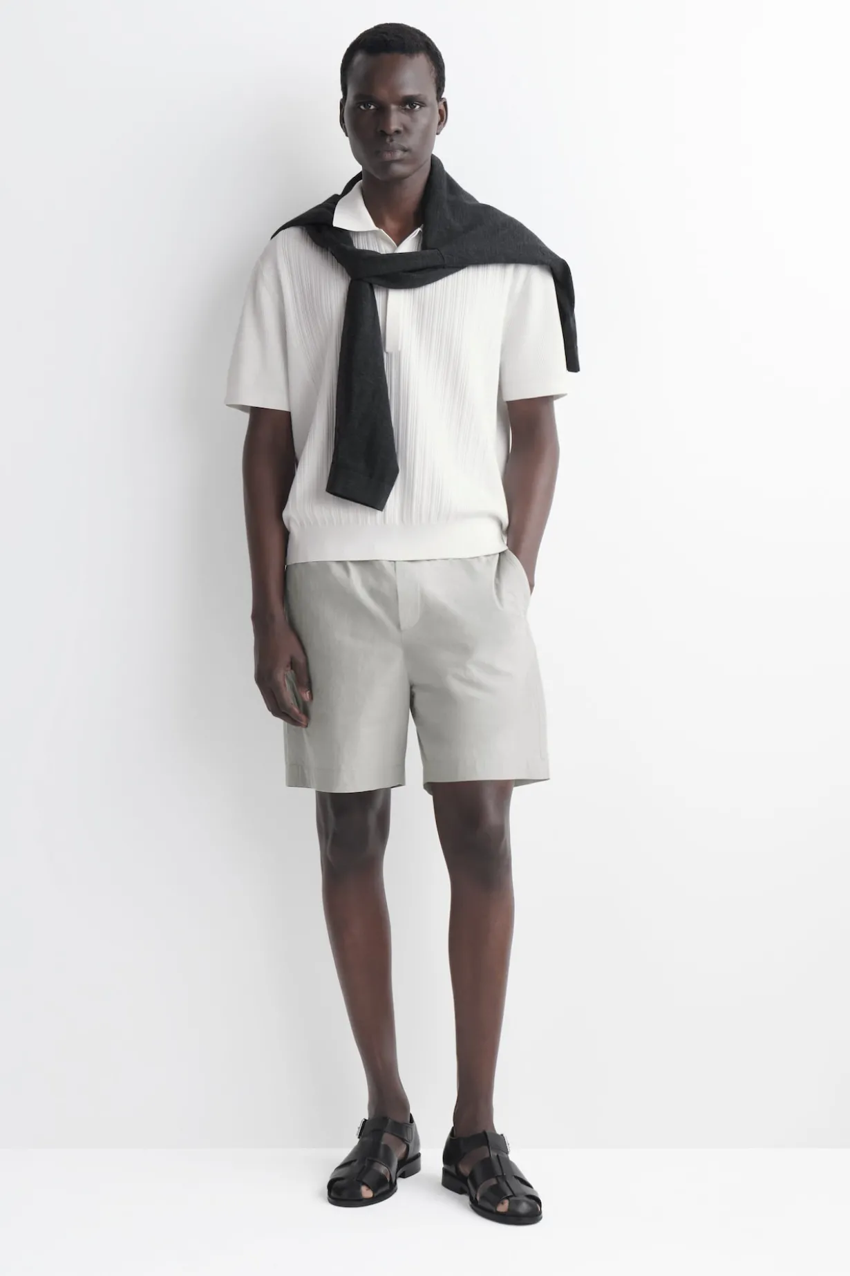 ELASTICATED COTTON SHORTS