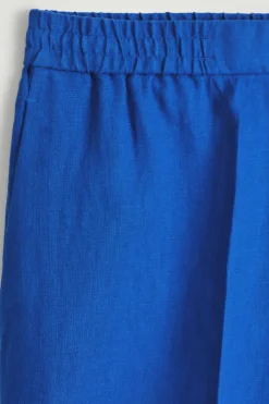 ELASTICATED LINEN SHORTS
