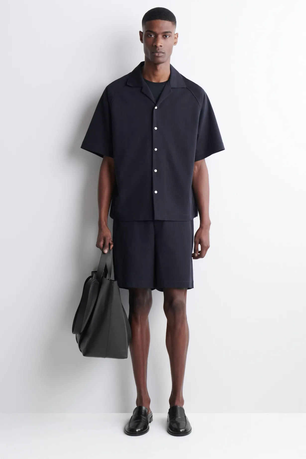 ELASTICATED PANELED JERSEY SHORTS