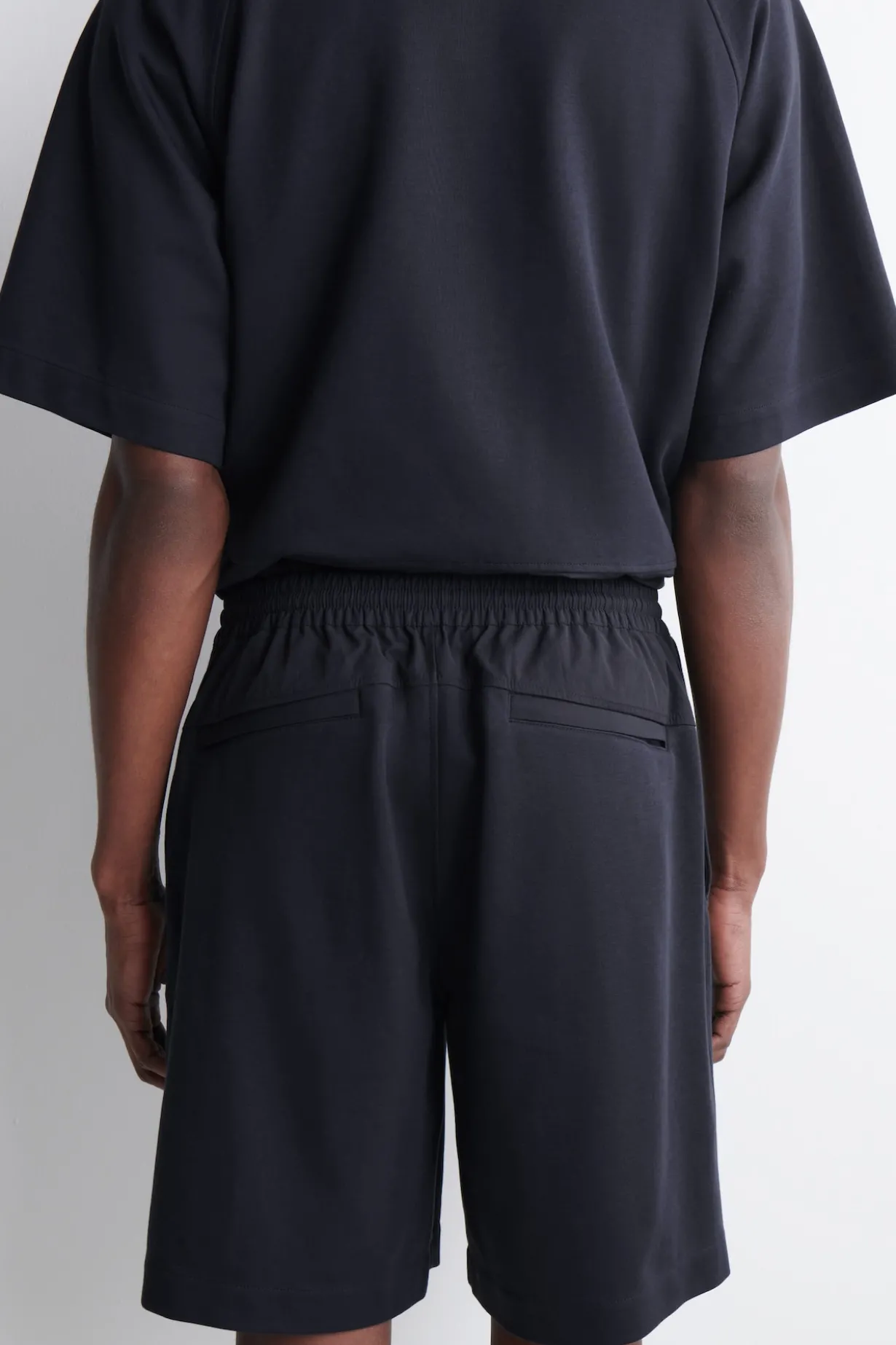 ELASTICATED PANELED JERSEY SHORTS