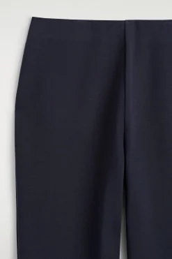 ELASTICATED STRAIGHT-LEG JERSEY PANTS