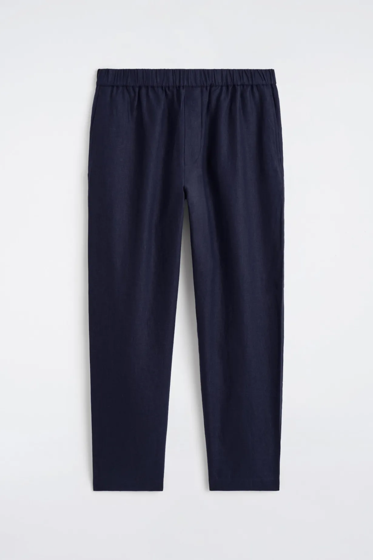 ELASTICIZED LINEN REGULAR-FIT TAPERED PANTS