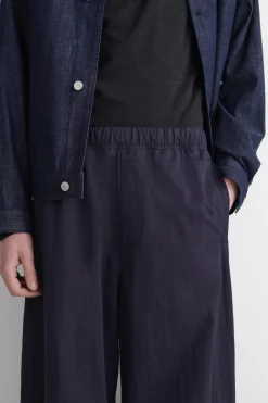 ELASTICIZED RELAXED-FIT BARREL-LEG PANTS