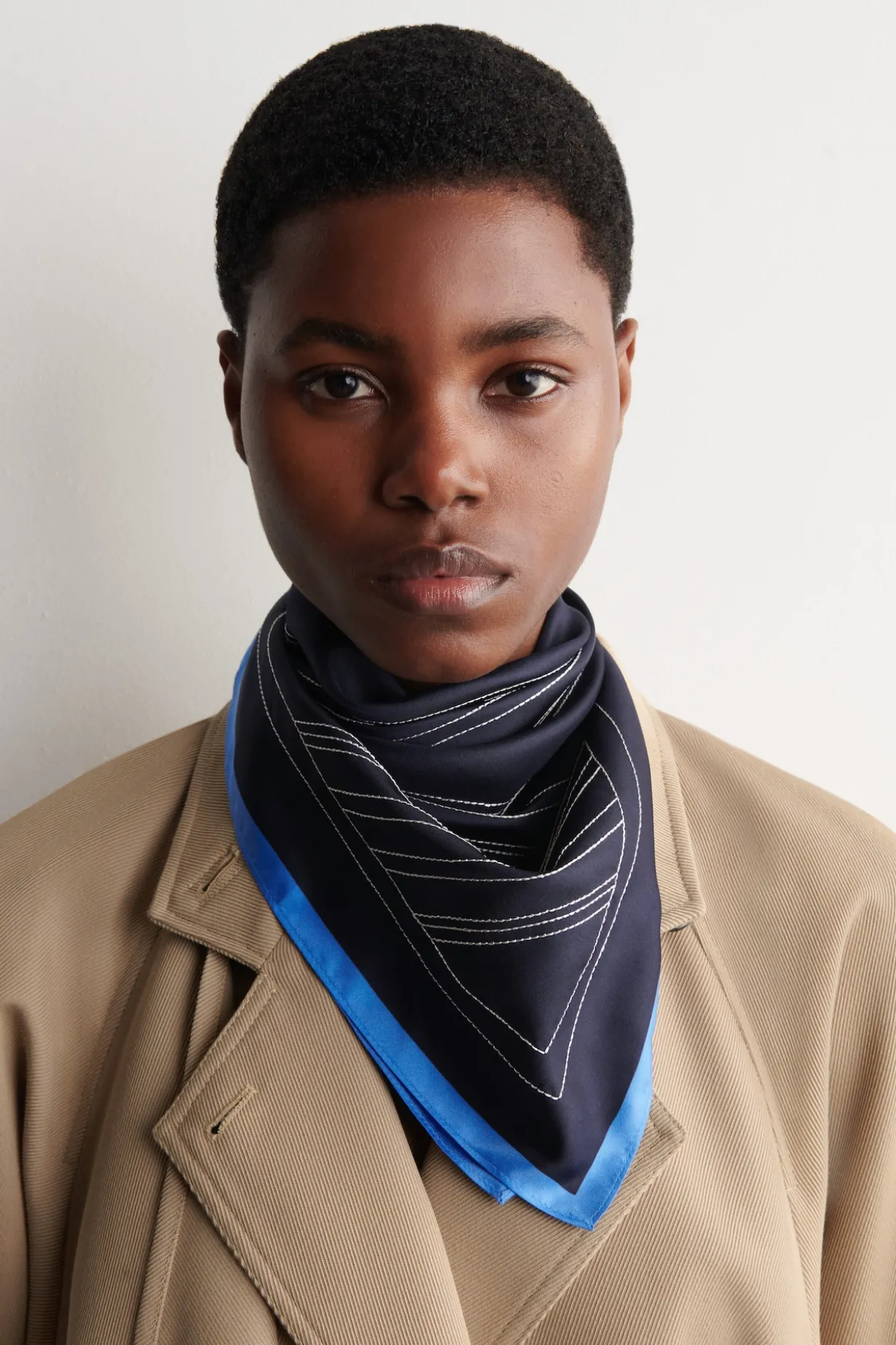 EMBROIDERED SILK SCARF