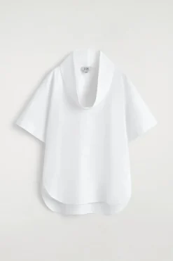 EXAGGERATED MOCK-NECK TOP