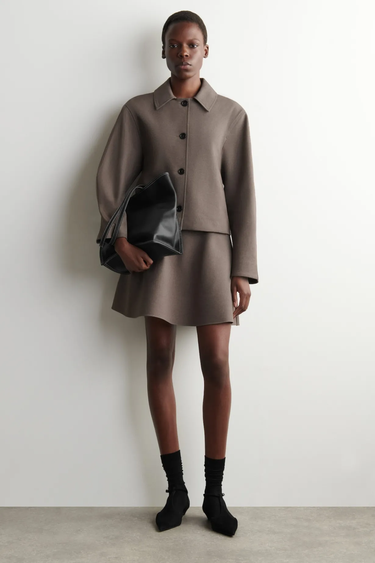 FLARED JERSEY MINI SKIRT