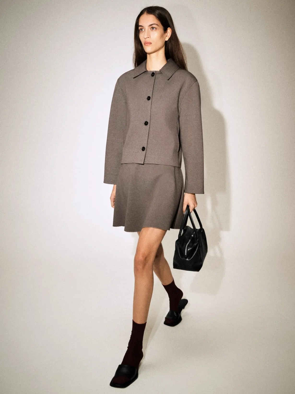 FLARED JERSEY MINI SKIRT