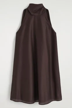 FLUID HALTERNECK MINI DRESS
