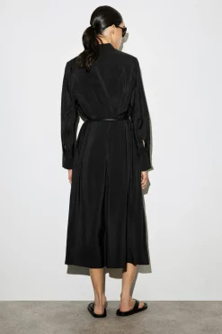 FLUID MIDI SHIRT DRESS