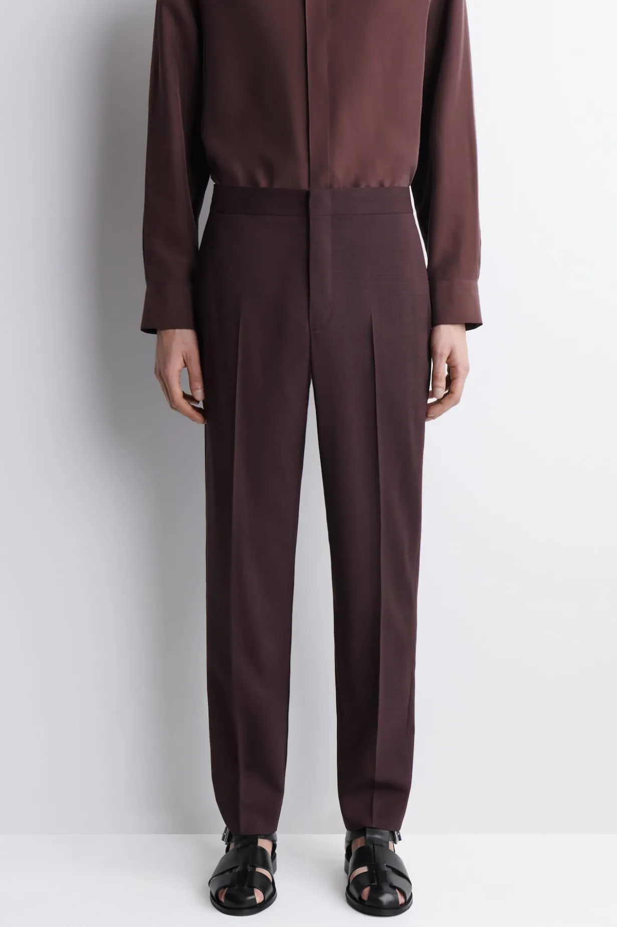 FLUID WOOL SLIM-FIT PANTS