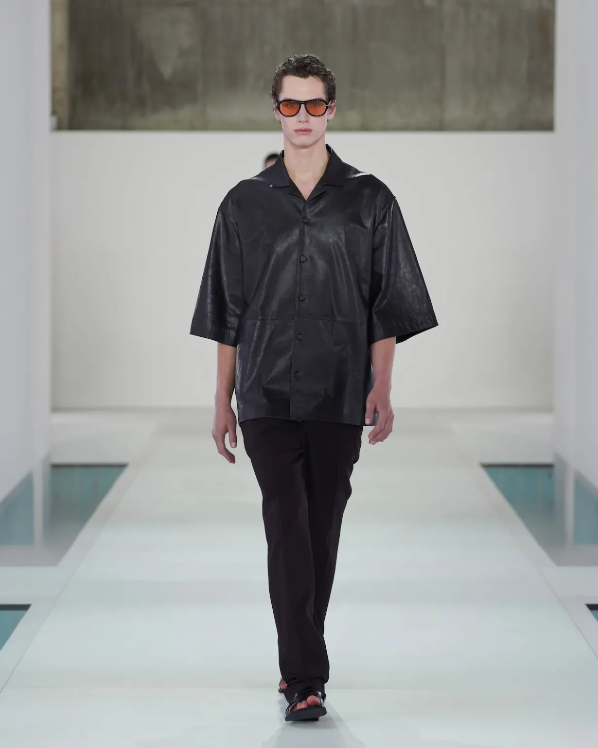 FLUID WOOL SLIM-FIT PANTS