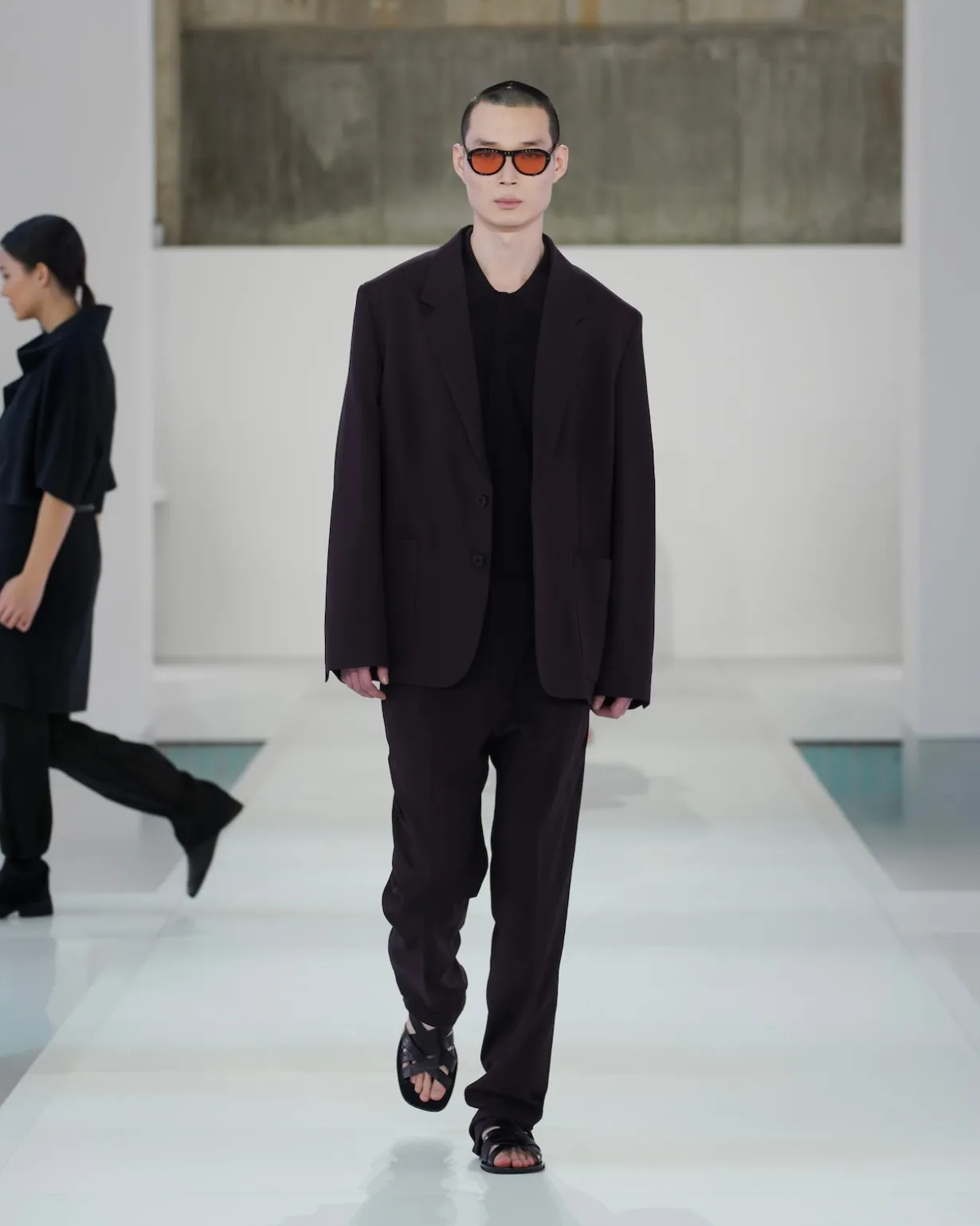 FLUID WOOL SLIM-FIT PANTS