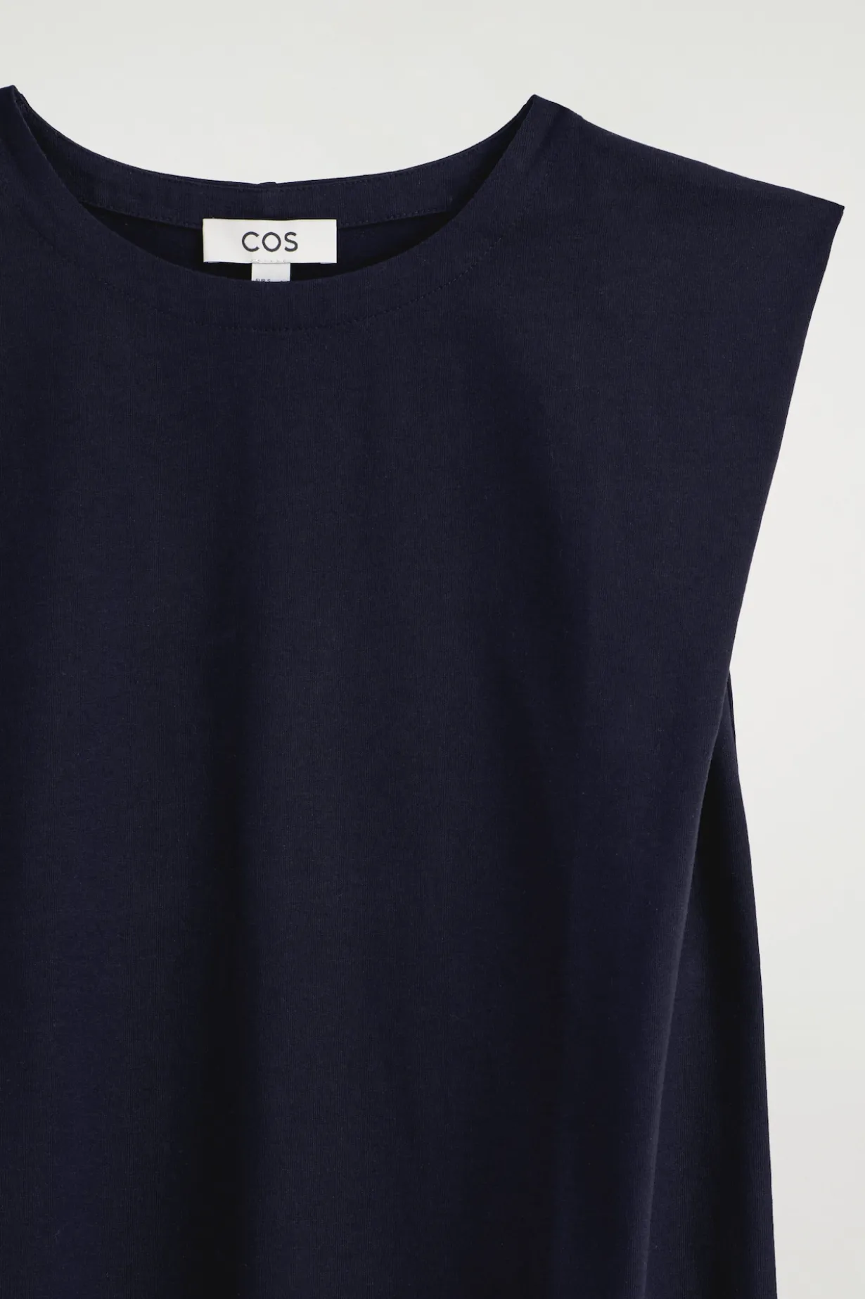 FOLDED-SHOULDER COTTON-JERSEY MIDI DRESS