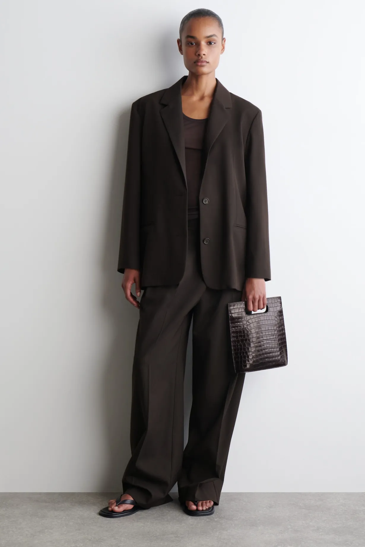 FOLIO MINI BAG - CROC-EFFECT LEATHER