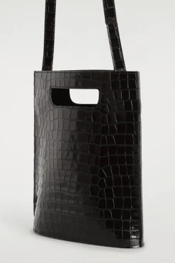 FOLIO MINI BAG - CROC-EFFECT LEATHER