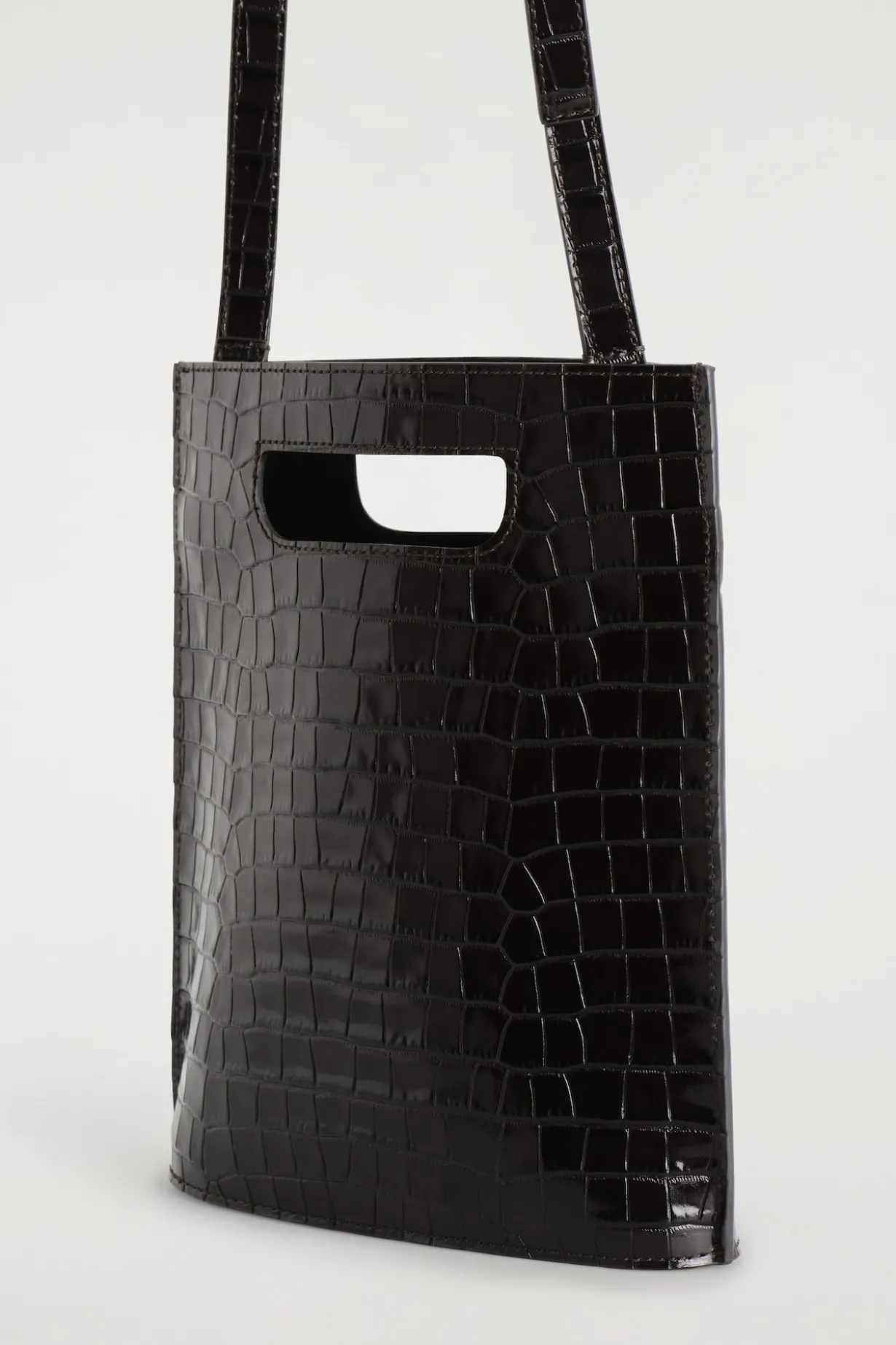 FOLIO MINI BAG - CROC-EFFECT LEATHER