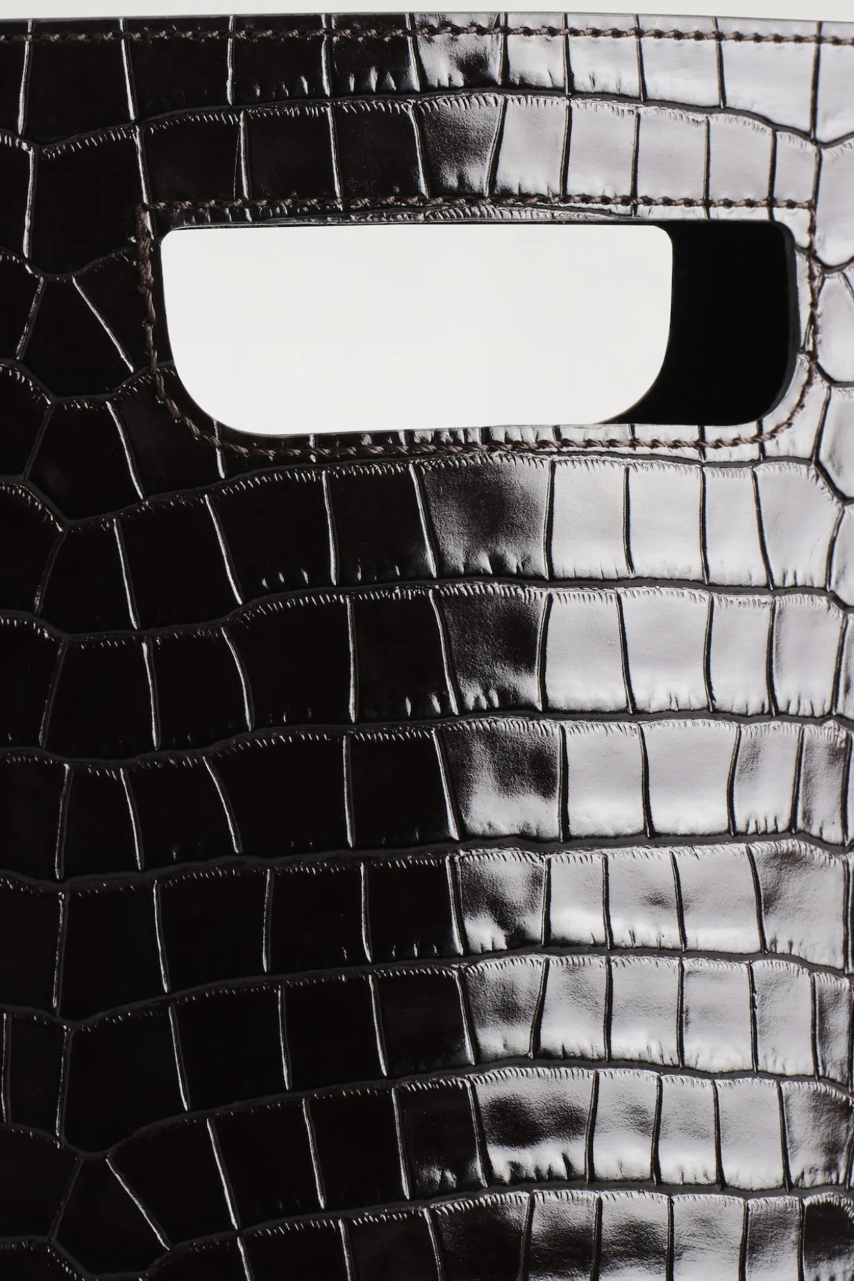 FOLIO MINI BAG - CROC-EFFECT LEATHER