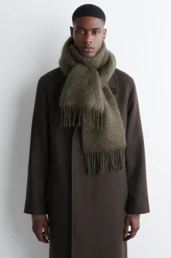 FRINGED MOHAIR SCARF