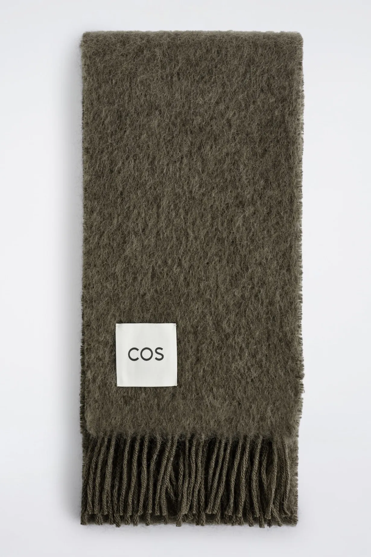 FRINGED MOHAIR SCARF