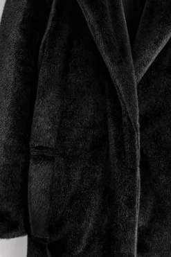 FUR-EFFECT LONG COAT
