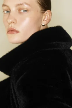 FUR-EFFECT LONG COAT