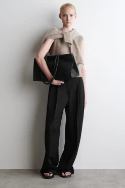 GALLERY HAND-WOVEN TOTE BAG - LEATHER