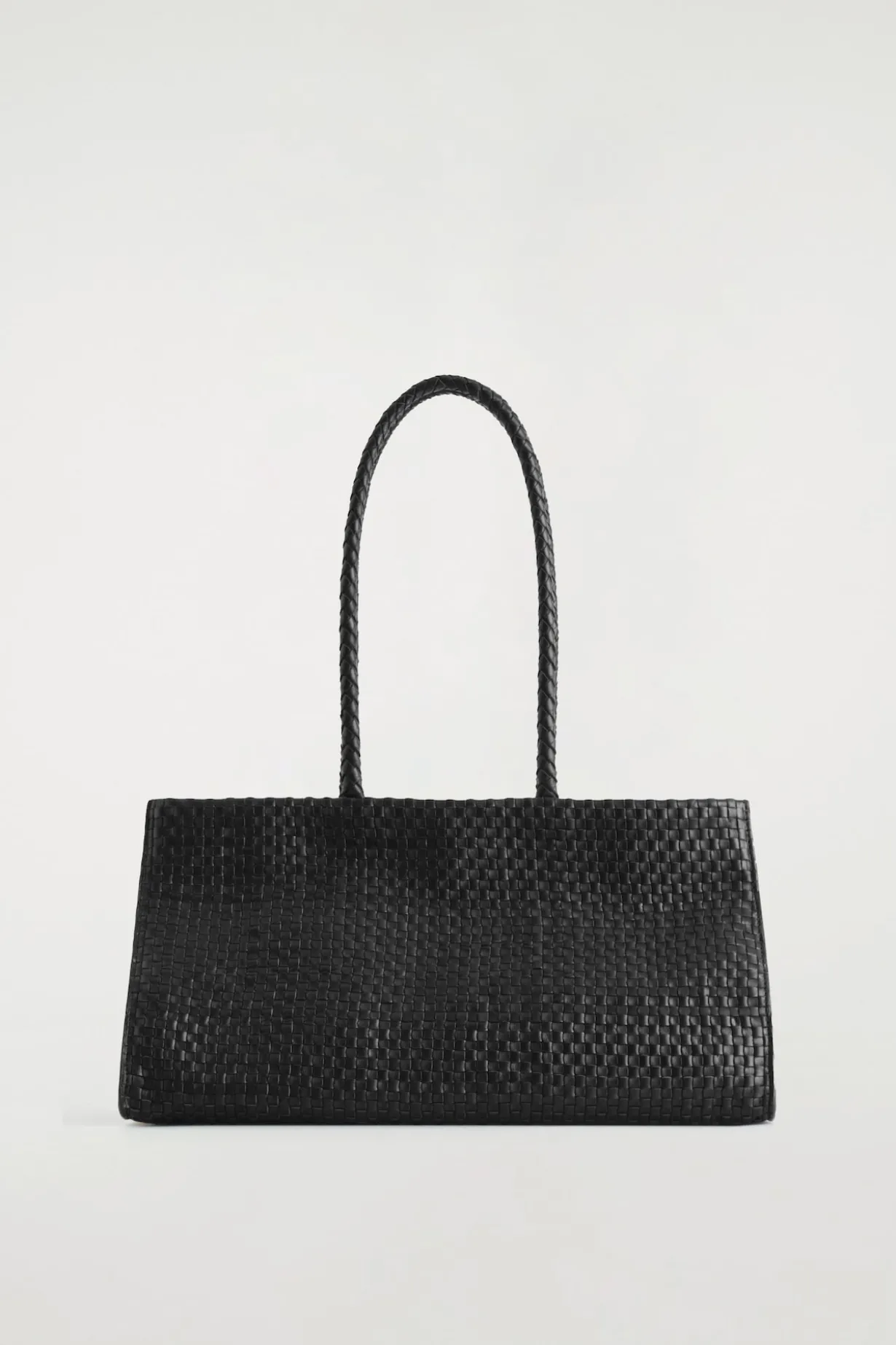 GALLERY HAND-WOVEN TOTE BAG - LEATHER