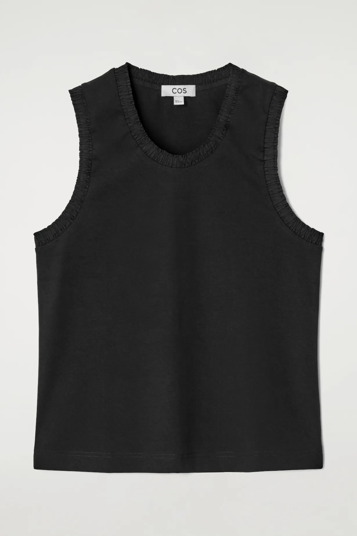 GATHERED COTTON TANK TOP