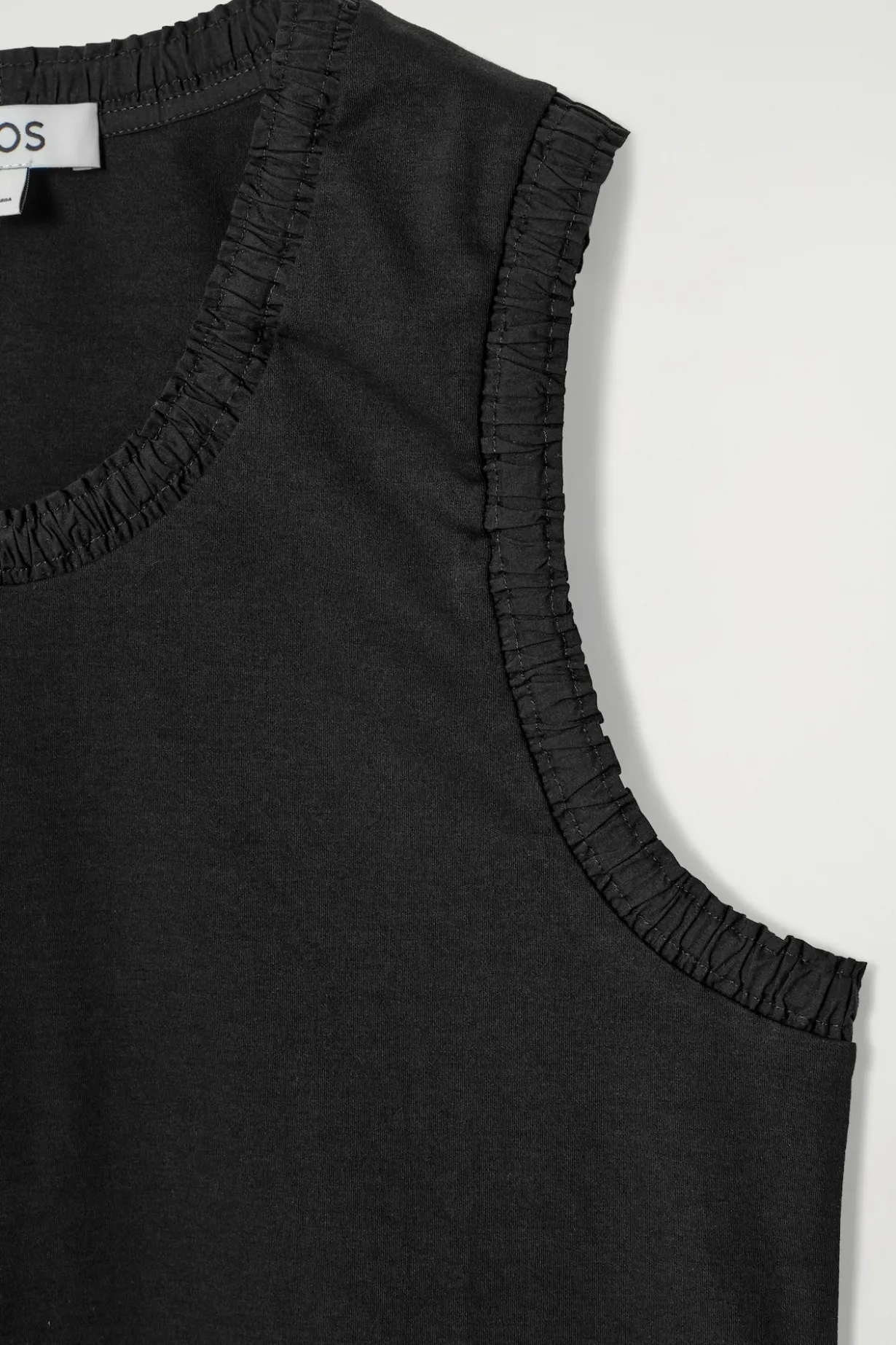 GATHERED COTTON TANK TOP