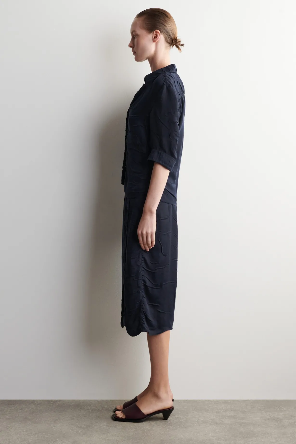 GATHERED CRINKLED SHIRT