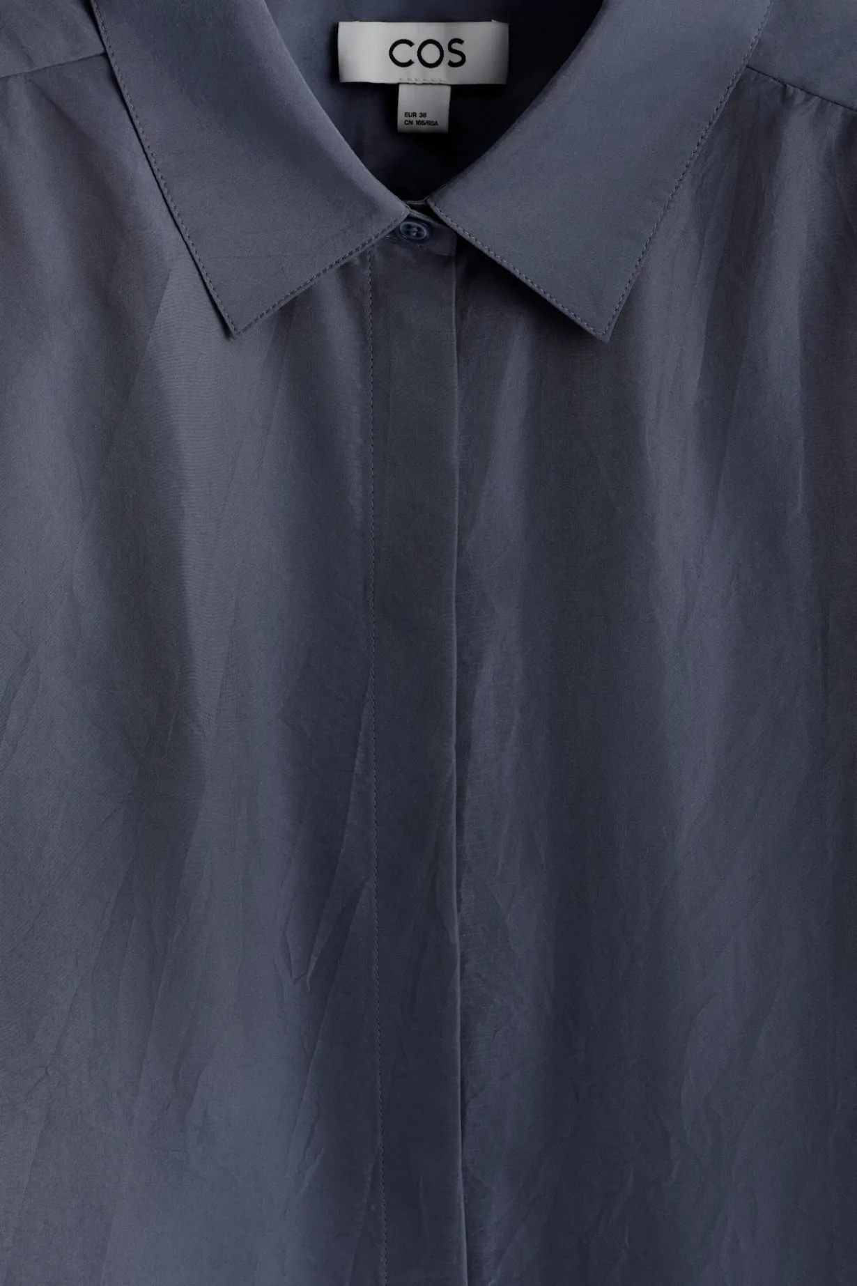 GATHERED CRINKLED-SILK SHIRT