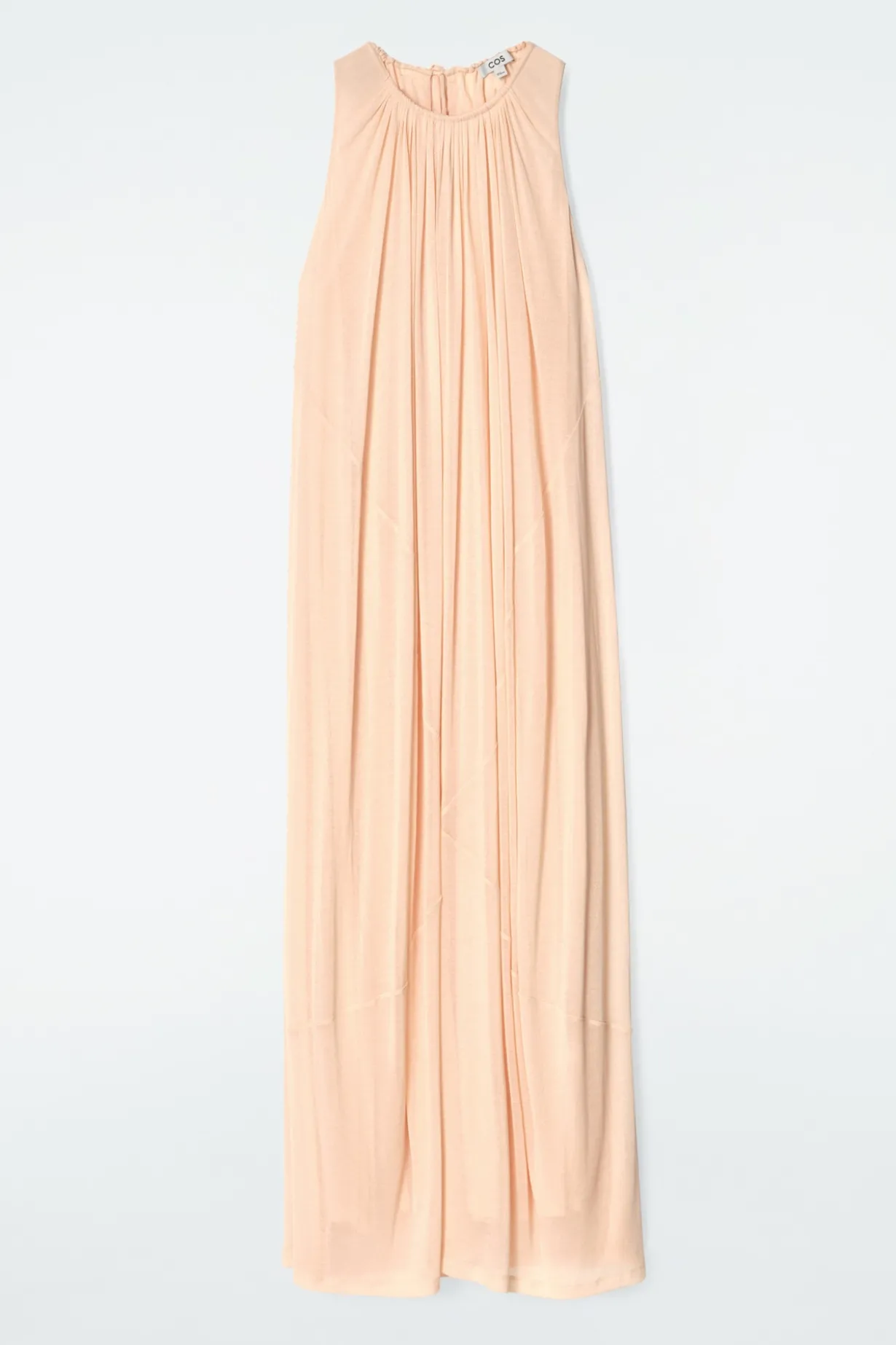 GATHERED HALTERNECK MAXI DRESS