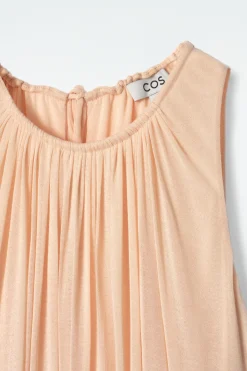 GATHERED HALTERNECK MAXI DRESS