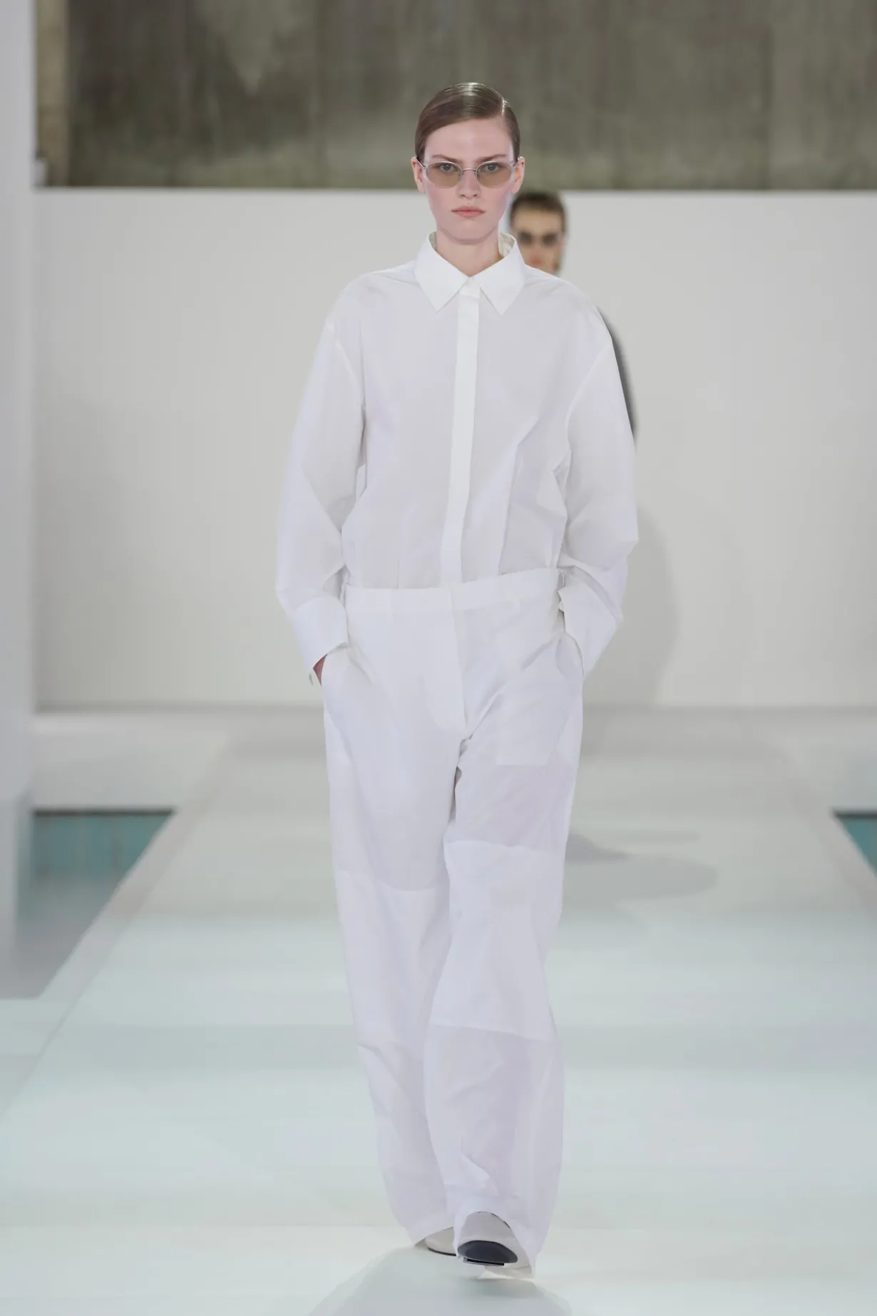 GATHERED PANELLED COTTON PANTS