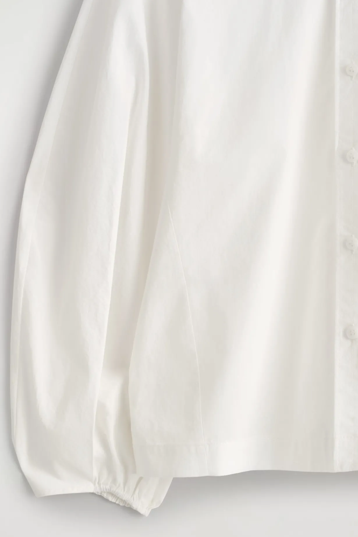 GATHERED PIMA COTTON BLOUSE