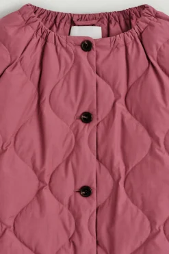 GATHERED QUILTED DOWN JACKET