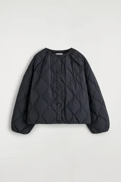 GATHERED QUILTED DOWN JACKET
