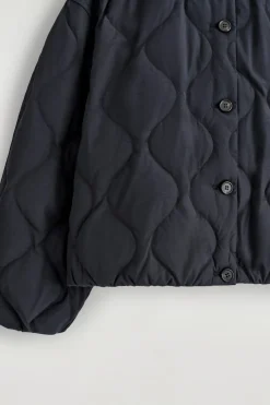 GATHERED QUILTED DOWN JACKET