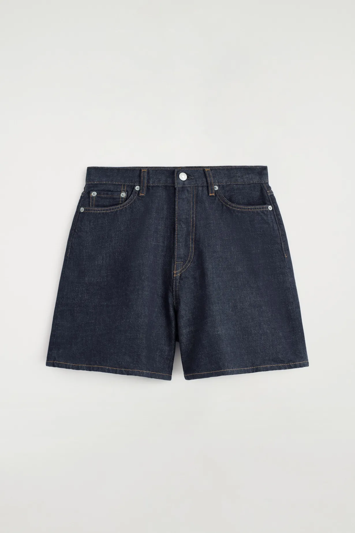 HIGH-RISE DENIM SHORTS