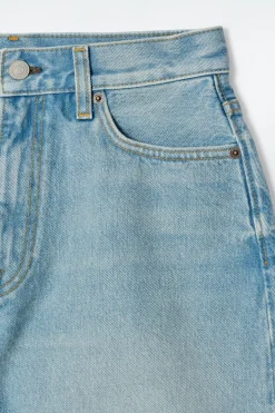 HIGH-RISE DENIM SHORTS