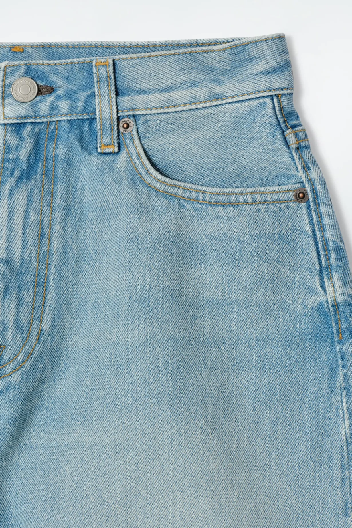HIGH-RISE DENIM SHORTS