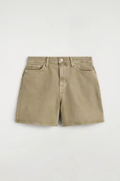 HIGH-RISE DENIM SHORTS