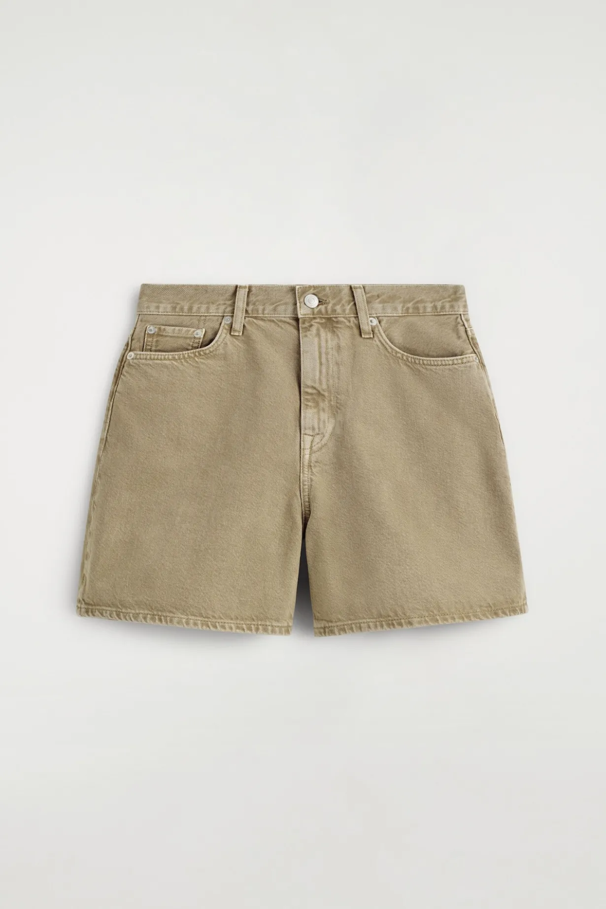 HIGH-RISE DENIM SHORTS