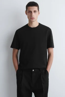 INTERLOCK COTTON CREW-NECK T-SHIRT