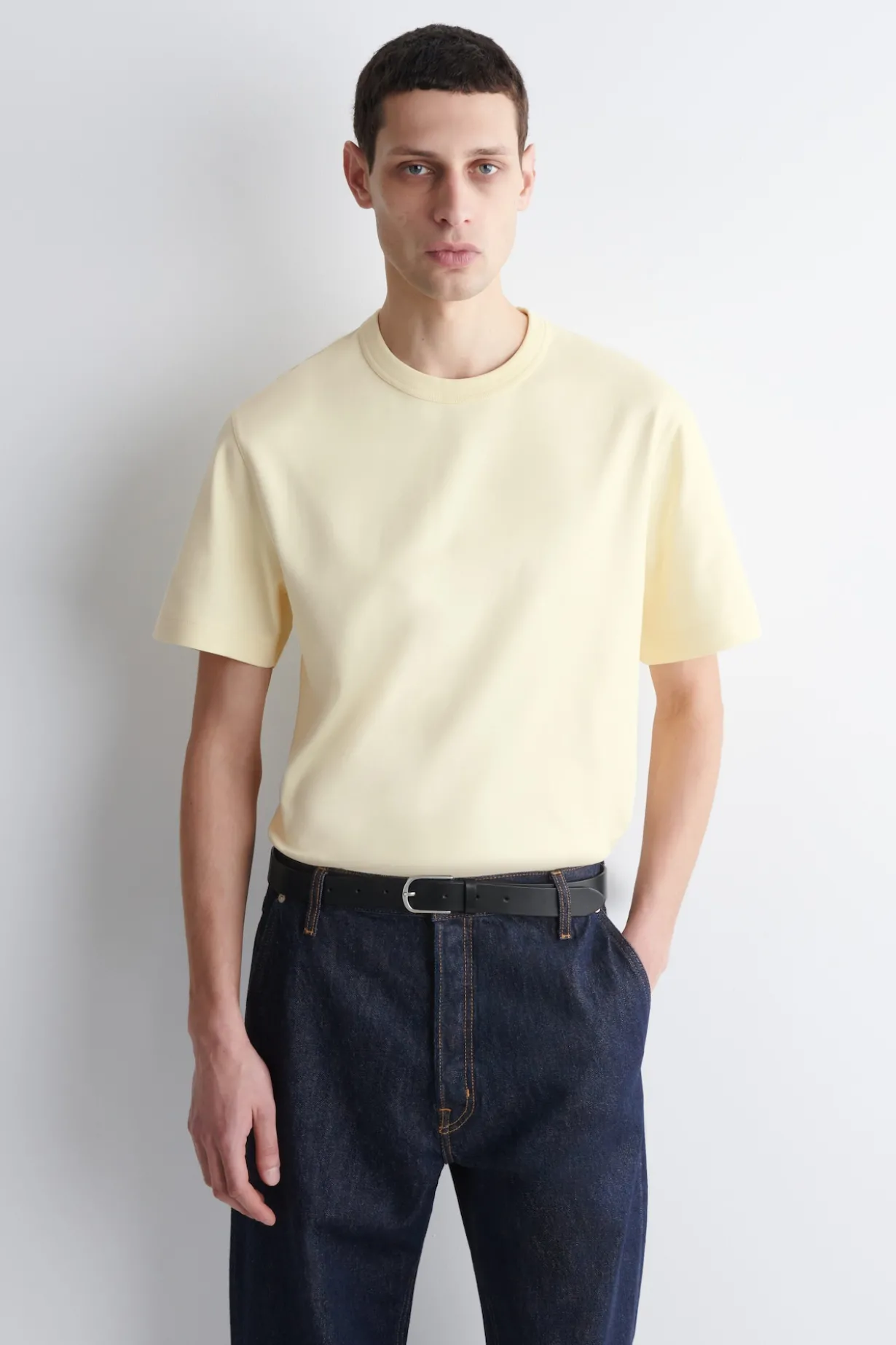 INTERLOCK COTTON CREW-NECK T-SHIRT