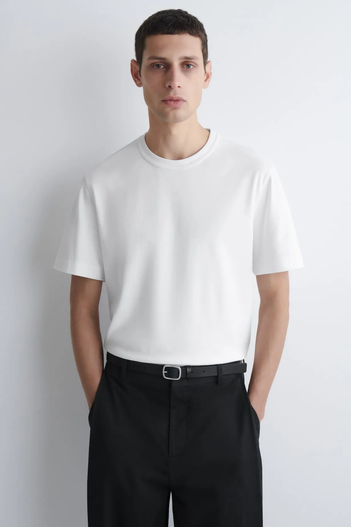 INTERLOCK COTTON CREW-NECK T-SHIRT