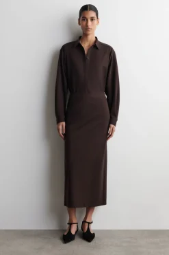 JERSEY MIDI PENCIL SKIRT