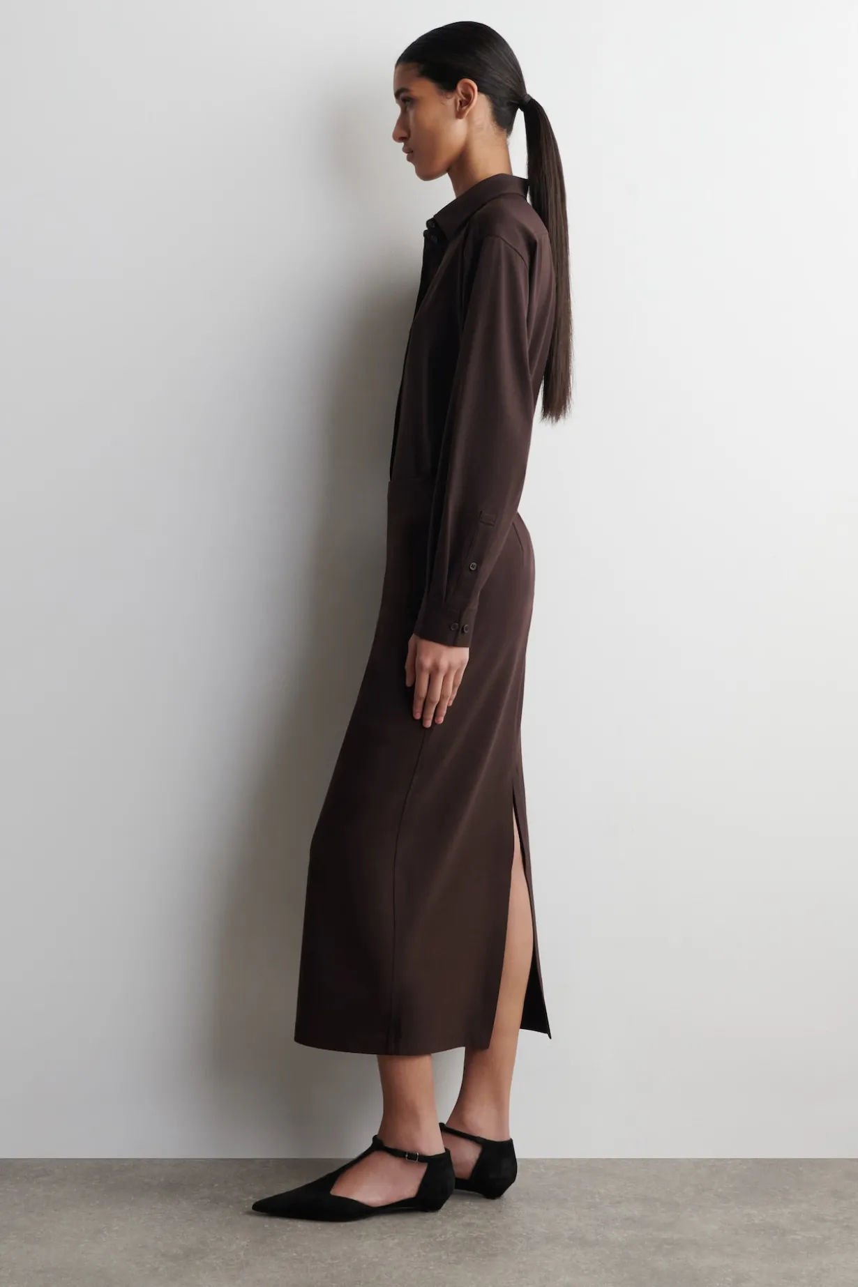 JERSEY MIDI PENCIL SKIRT